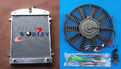 Aluminum Radiator + Fan for Holden FJ FX (1948-1955)