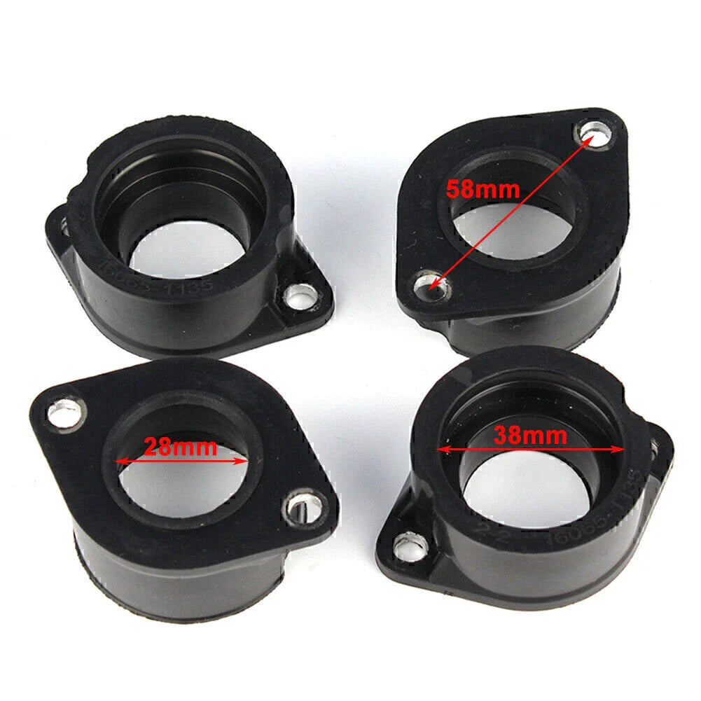 4x Carburetor Intake Manifold Boots for Kawasaki KZ1000K KZ1000M (1981-1982)