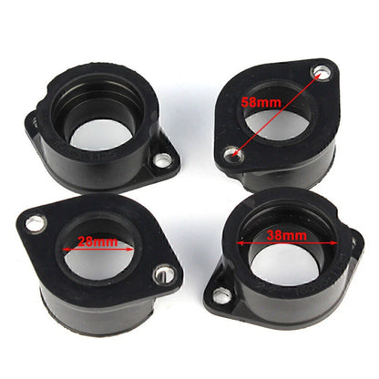 4x Carburetor Intake Manifold Boots for Kawasaki KZ1000K KZ1000M (1981-1982)