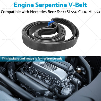 Serpentine V-Belt for Mercedes Benz S550 SL550 C300 (2008-2017)