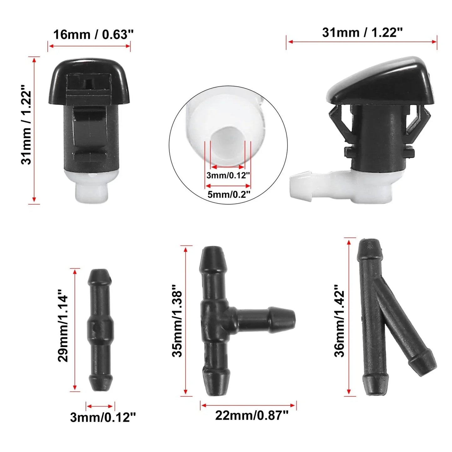 Windshield Washer Nozzles Kit for Dodge Durango (2011-2019)