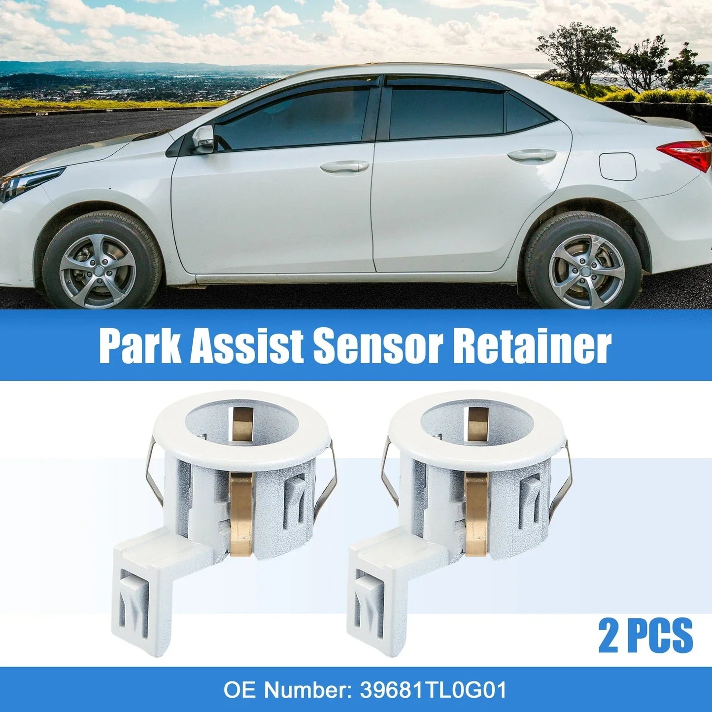 2 x Parking Sensor Retainer Holders for Honda Odyssey (2011-2017) Durable White
