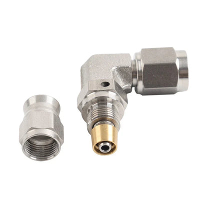 Stainless Steel AN-3 3/8" x 24 UNF 90�� Brake Swivel Hose Ends Fitting