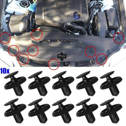 10 x Car Engine Under Cover Clip Retainers for Toyota Avalon (2000-2004)