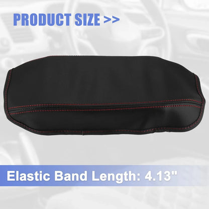 Microfiber Leather Armrest Cover Pad for Honda Civic (2006-2011) Black/Red
