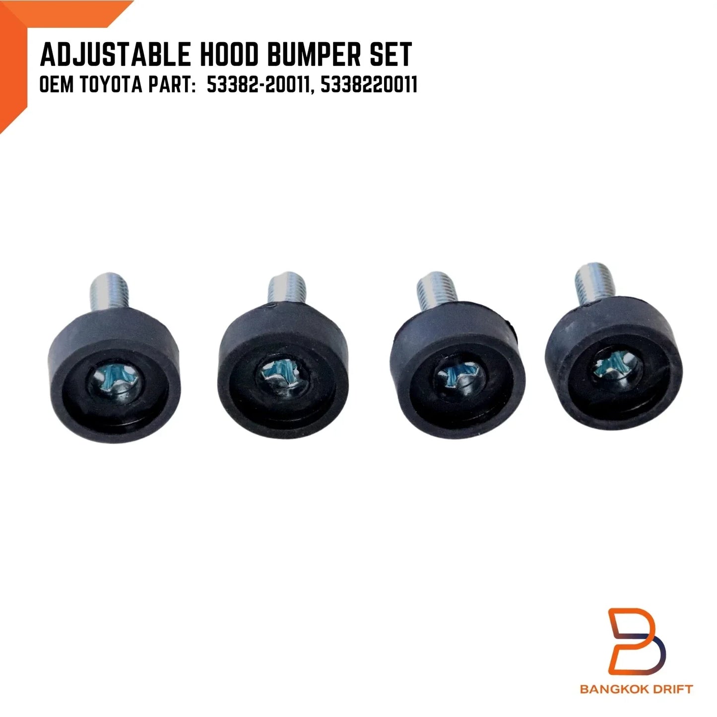 Adjustable Hood Bumper for Toyota Celica, Corolla, Corona, Hilux (1990-2002)