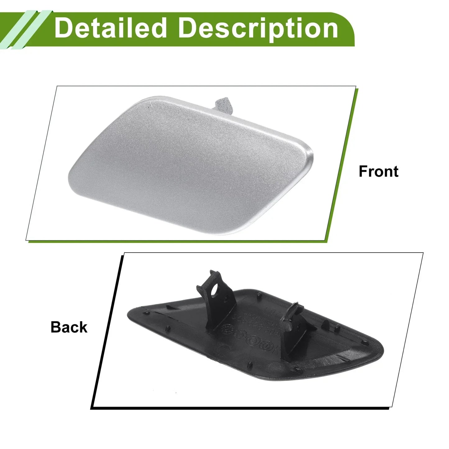 Washer Nozzle Cover for Porsche Cayenne 92A (2011-2018) - Silver Tone