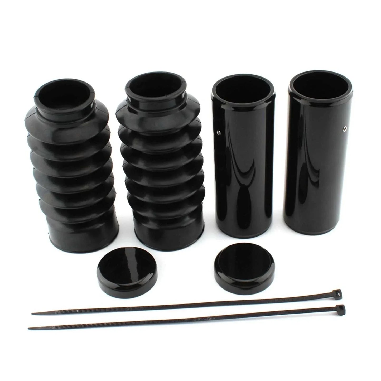 Black Full Fork Cover Kit for Harley Davidson Sportster X48 Forty-Eight (16-23)