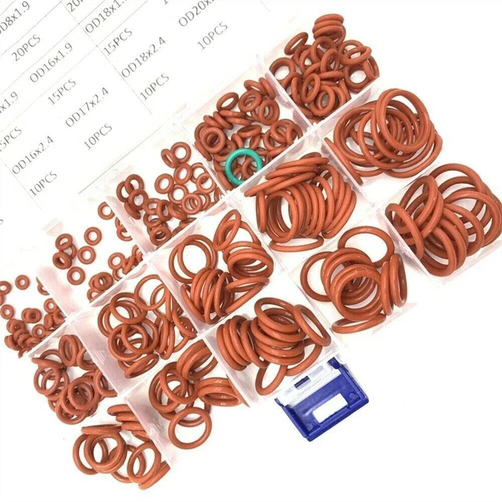 O Ring 225pcs Red Silicone for Reliable Seal Between Surfaces