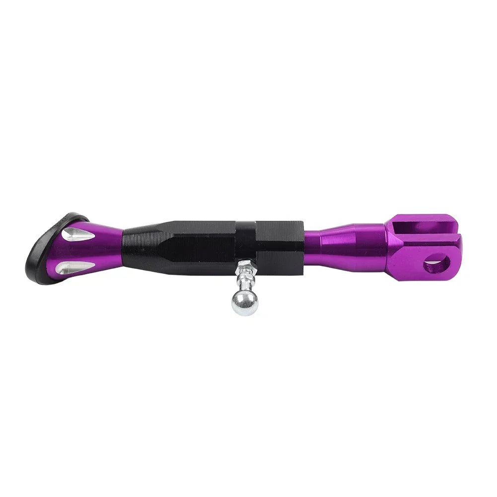 Adjustable Kickstand Foot for Motorcycle Universal Side Support - Purple
