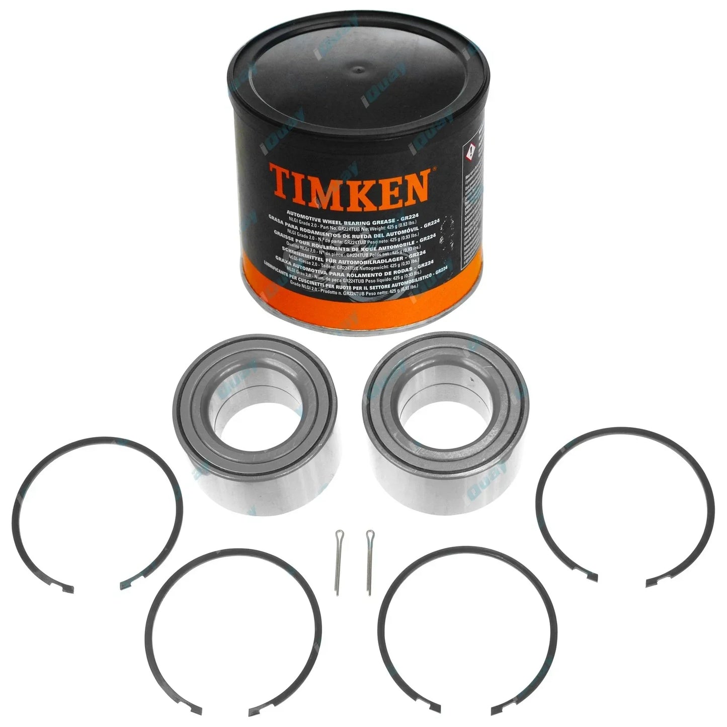 2 x Front Wheel Bearing Kits + Grease for Nissan X-Trail T30 2001~2007