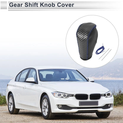 Gear Shift Knob Cover for BMW 3 Series (2004-2012) Black Carbon Fiber