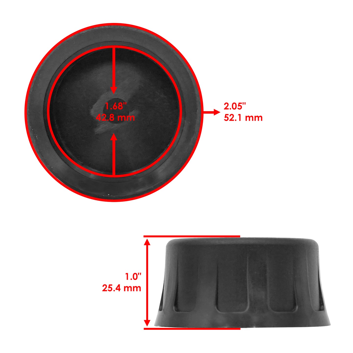 Caltric Wheel Hub Cap Replacement for Toro 56176 56185 56195 (2005–2015)