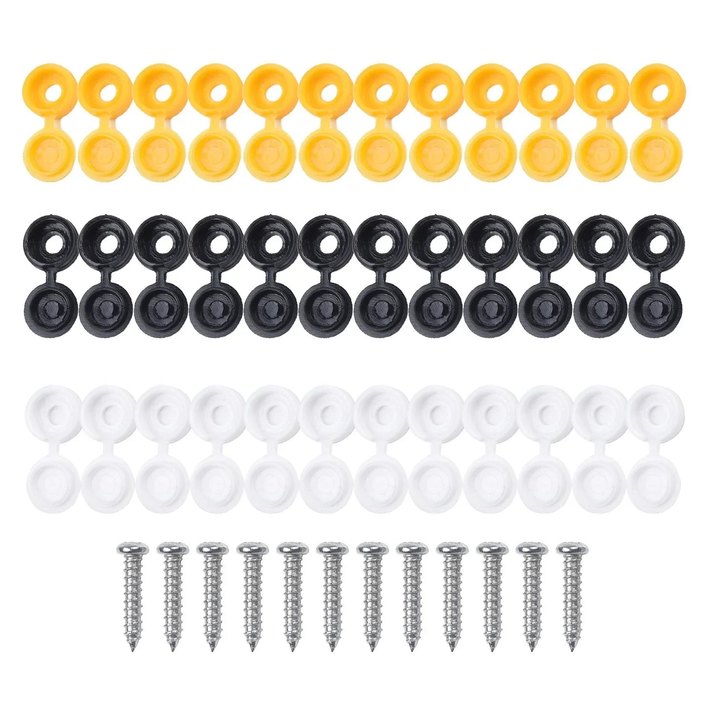 Weather Resistant Plate Screws and Hinged Covers for Car Number Plate Fixing
