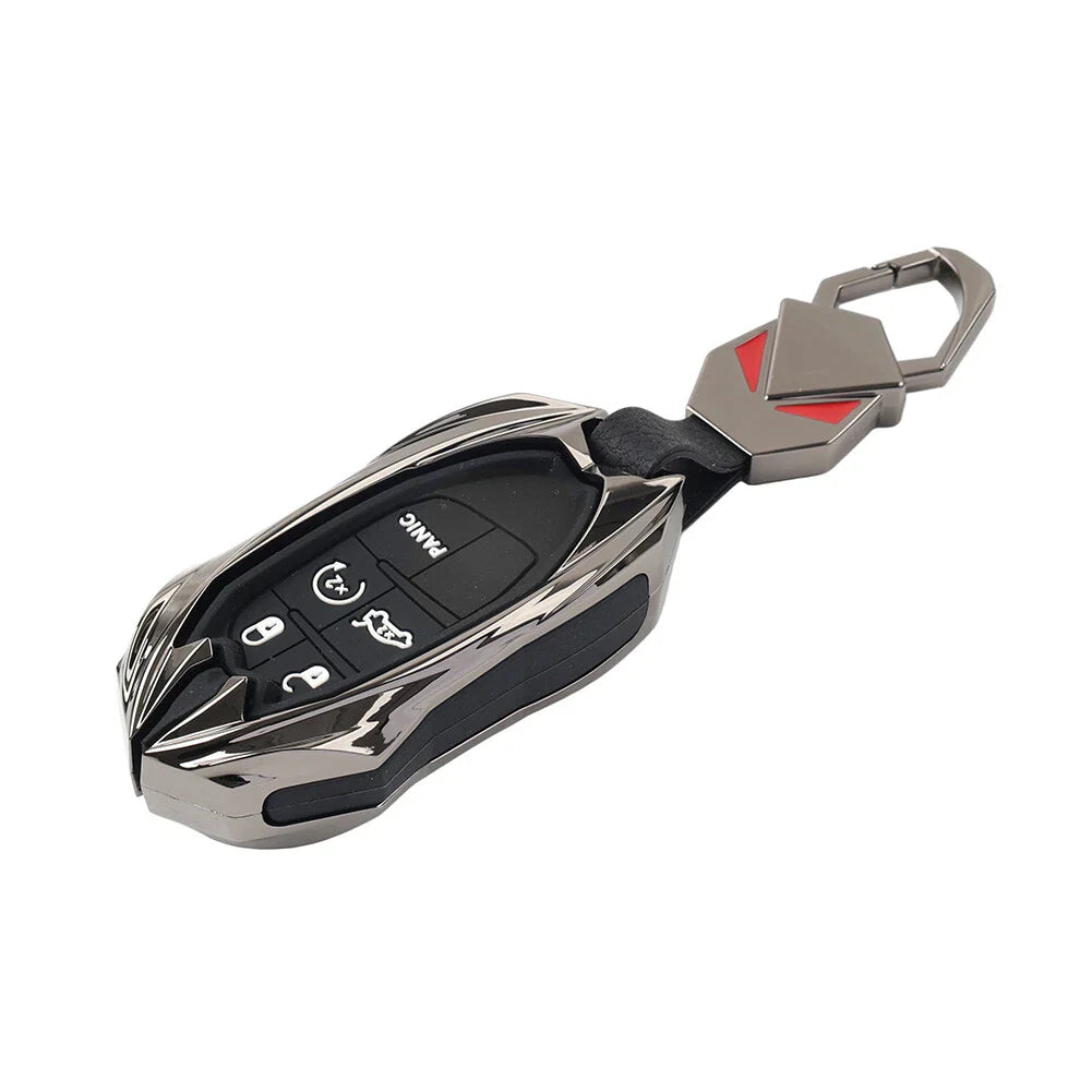 Black 5-Button Smart Key Fob Shell Cover for Dodge Challenger (2015-2023)