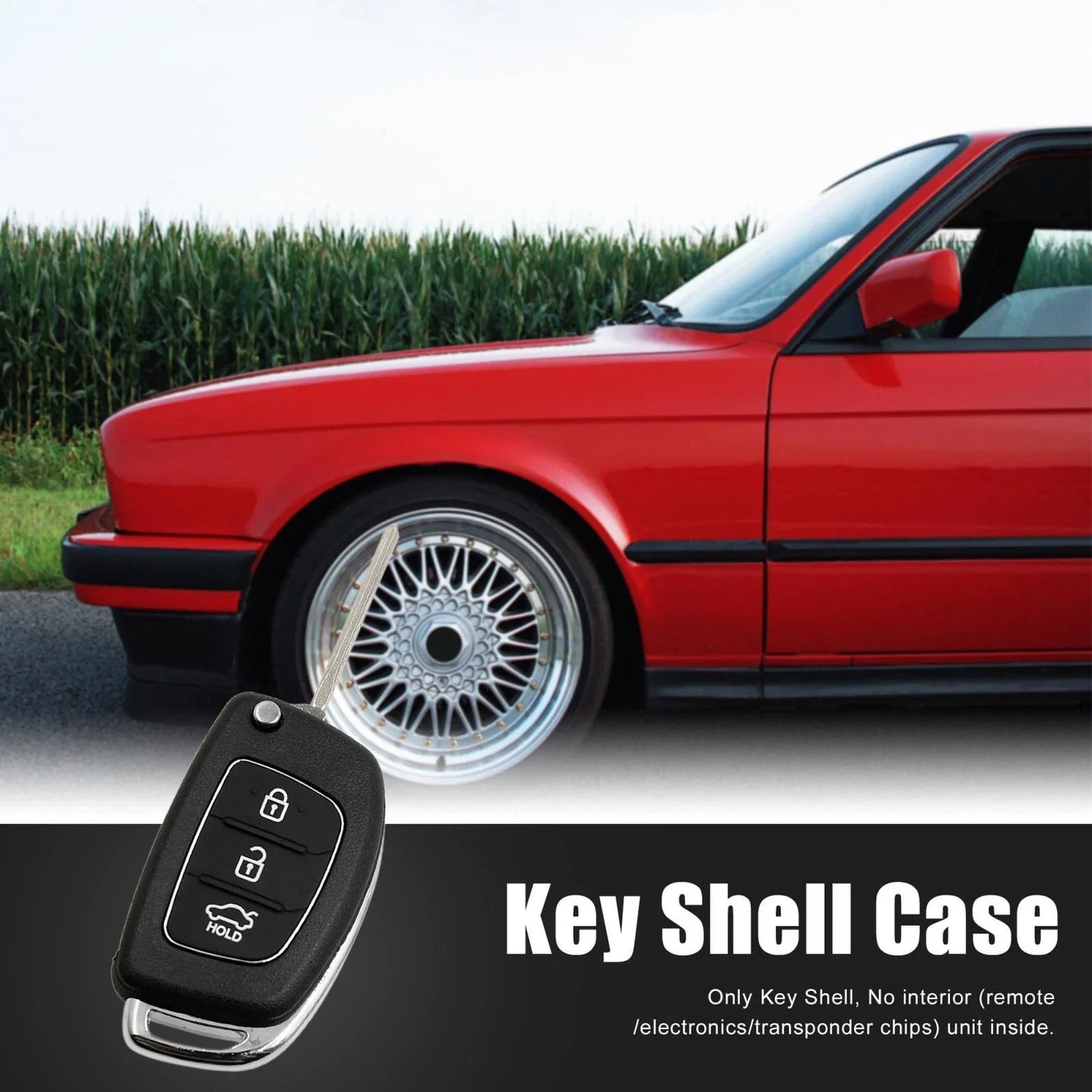 Key Fob Shell Case for Hyundai Santa Fe 2013-2015 3 Button