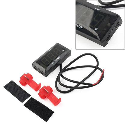 12V Digital LED Display Voltmeter Gauge for Motorcycle (No Year Specified)