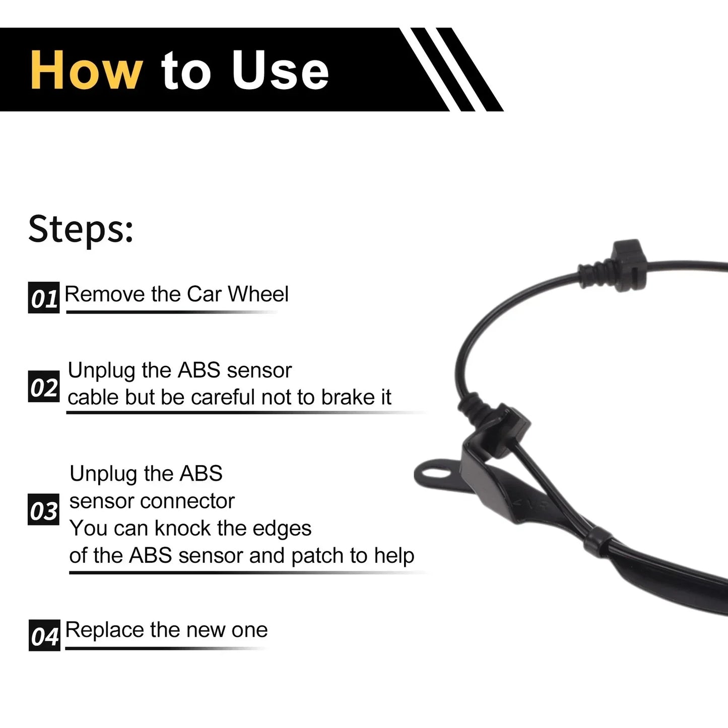 ABS Wheel Speed Sensor for Honda Jade (2015-2020) 1 x Rear Right Sensor
