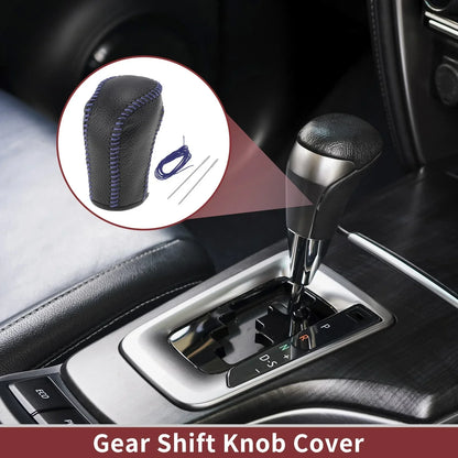 Gear Shift Knob Cover for Honda Inspire Blue Faux Leather (2000-2001)