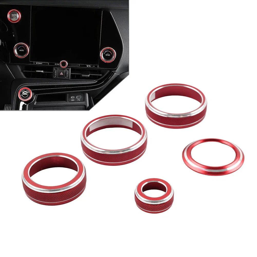 Red Console Volume AC Switch Button Ring for Lexus NX250 NX350h (2022-2024)