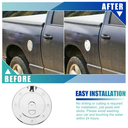Chrome Plated Fuel Tank Filler Cap Cover for Dodge Ram 1500 (2009-2018)