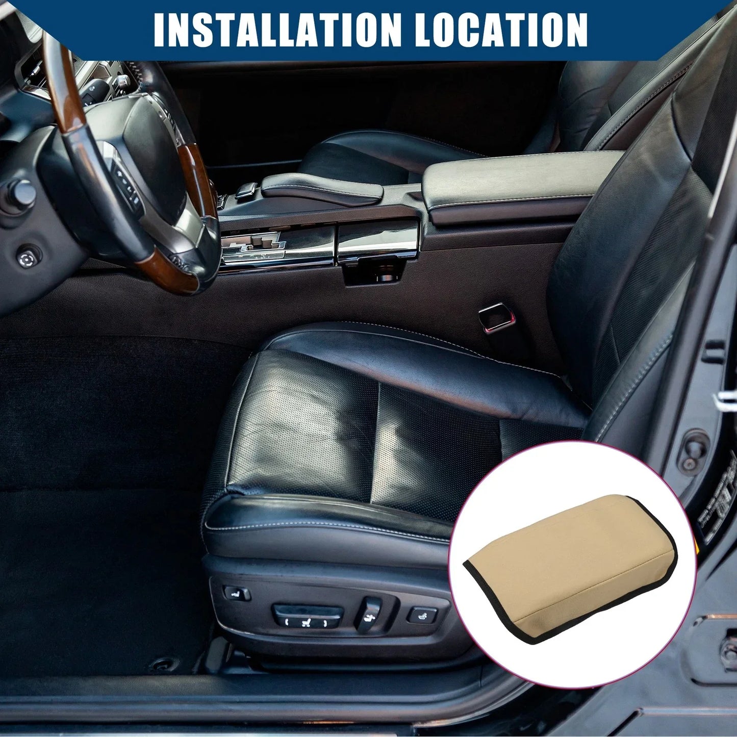 Center Console Armrest Cover for Honda Accord (2003-2007) - Neoprene Brown