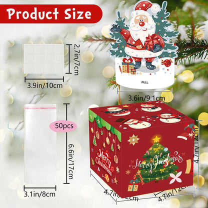 Christmas Money Box & Cash Pull Transparent Bags for Kids Adults