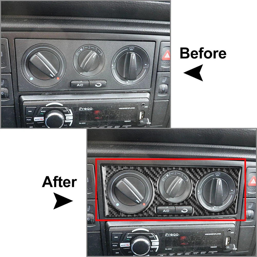 AC Switch Control Panel Cover for Volkswagen Passat B5 (2001-2005) Black