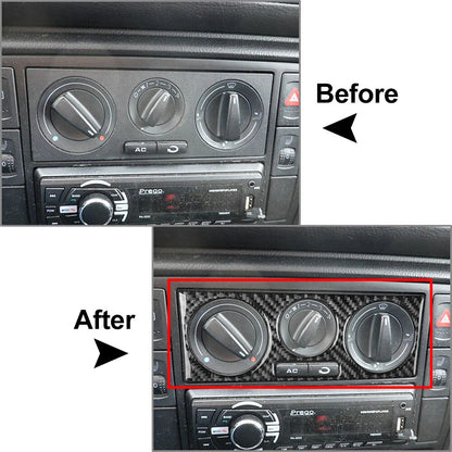 AC Switch Control Panel Cover for Volkswagen Passat B5 (2001-2005) Black