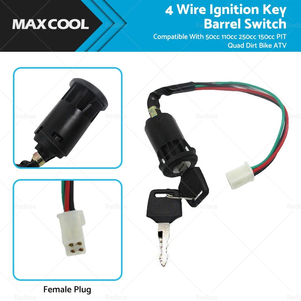 4 Wire Ignition Key Barrel Switch for 50cc 110cc 125cc 150cc PIT Quad ATV