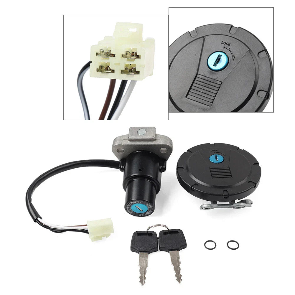 Ignition Switch Fuel Gas Cap Lock Key Set for Kawasaki KLR650 (2008-2018)