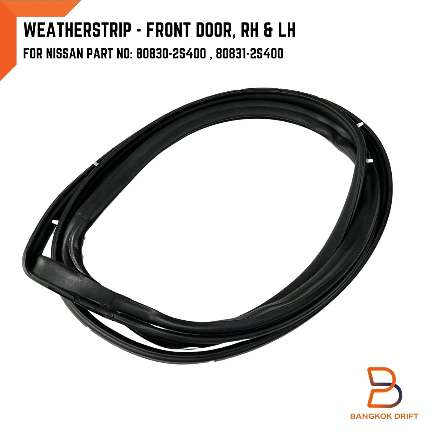 LH RH Front Door Weatherstrip Rubber Seal for Nissan Navara D22 (98-04)