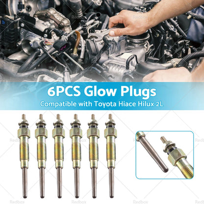 Glow Plugs for Toyota Hilux LN56 LN65 Hiace LH51 2L Diesel (1985-2005)