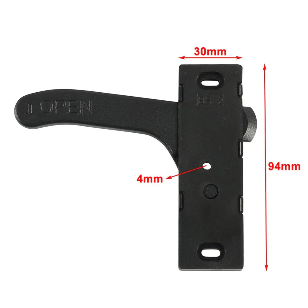 Right Hand RV Screen Door Latch Handle for Camper - Black Universal