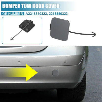 Rear Bumper Tow Hook Cover for Mercedes-Benz W221 (2007-2009) Matte Gray