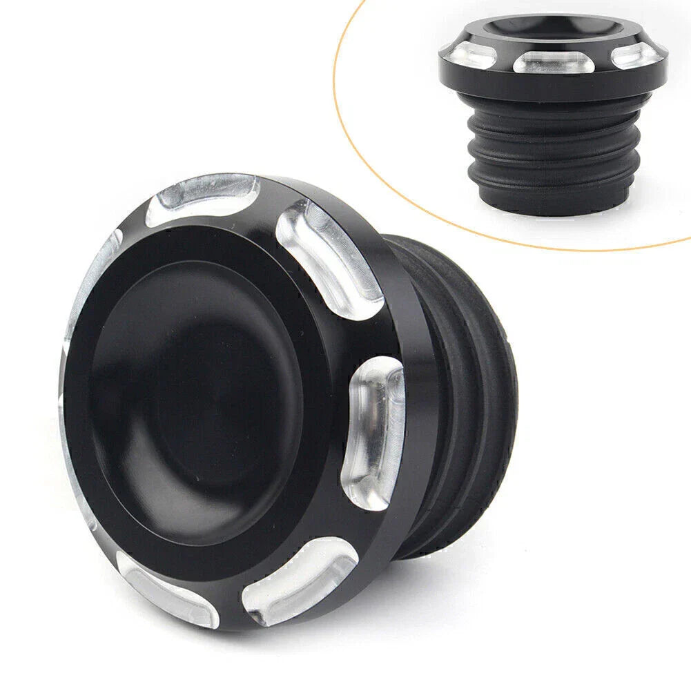 Black Fuel Gas Tank Oil Cap Cover for Harley FXS FXDF FXDL XL