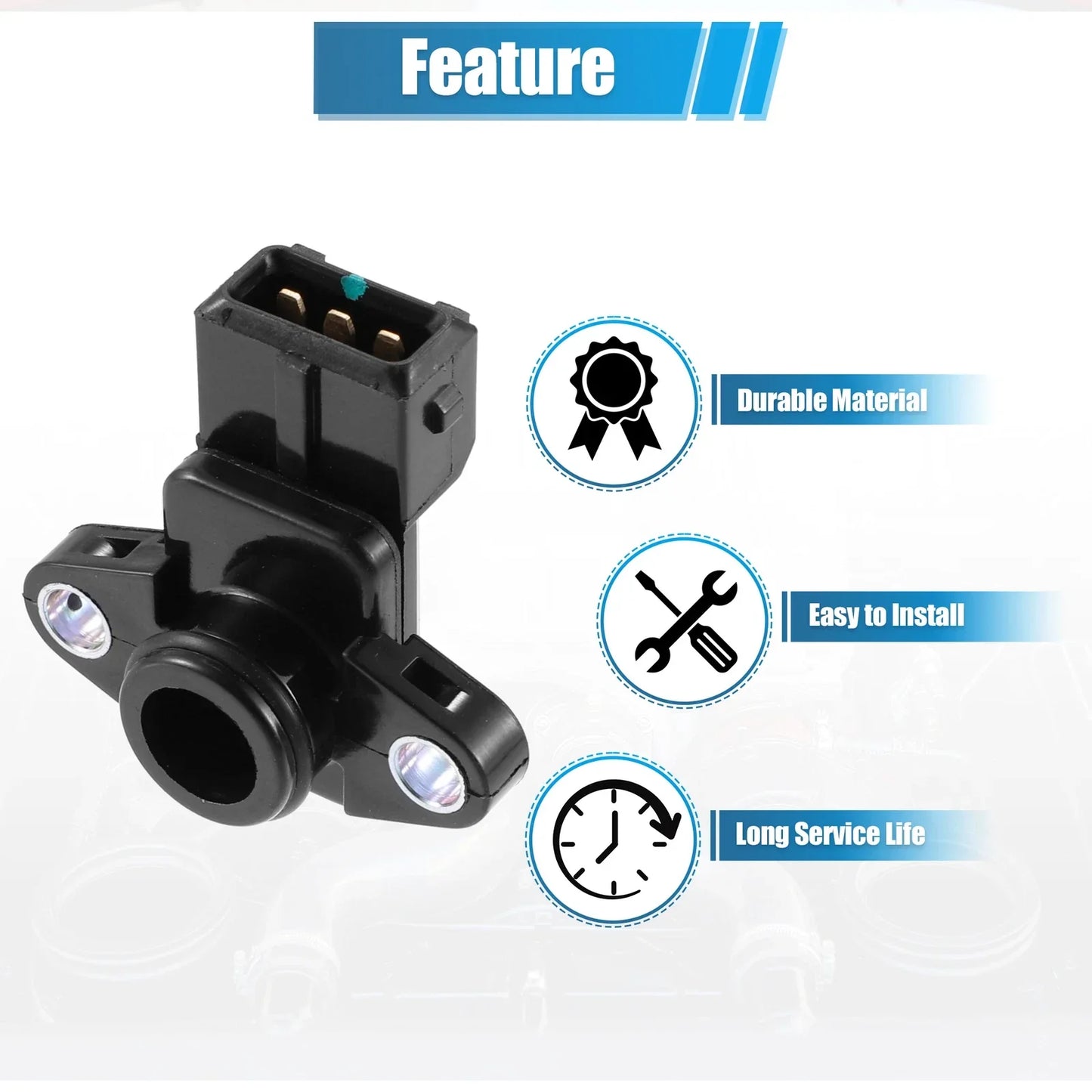 Car Air Pressure Sensor for Mitsubishi Outlander 2004-2008 MN153281 ABS Black