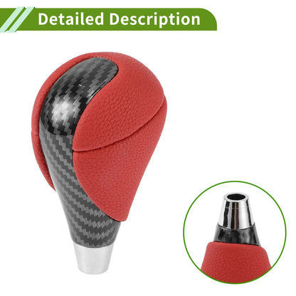Automatic Gear Shift Knob for Lexus ES350 2007-2015 - Plastic Faux Leather Red Black