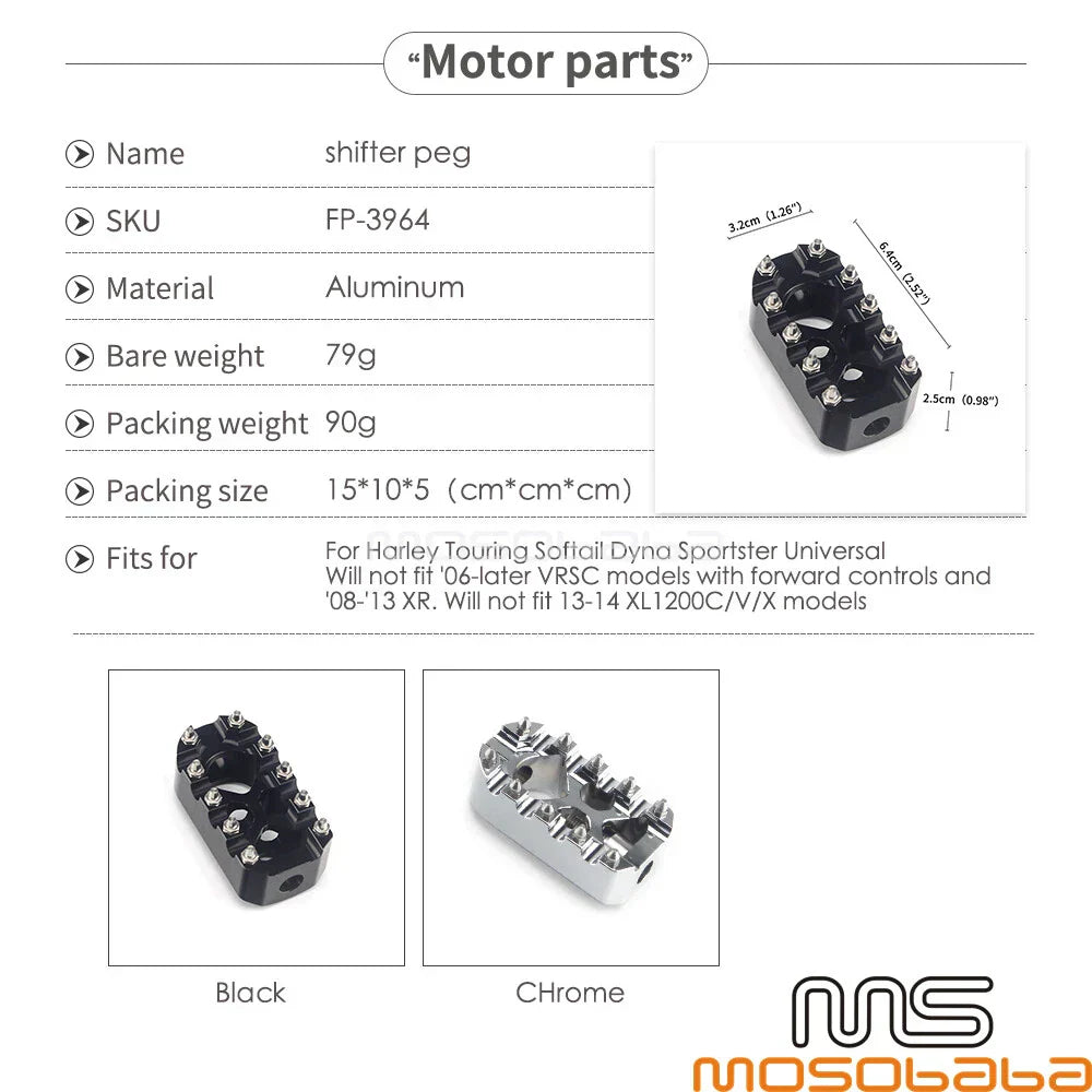 Adjustable MX Shifter Peg for Harley Dyna Touring Softail (2006-2023)