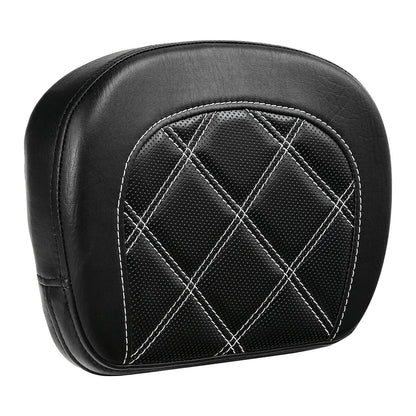 Black Passenger Sissy Bar Backrest Pad for Harley Touring Electra Glide (2014-2023)