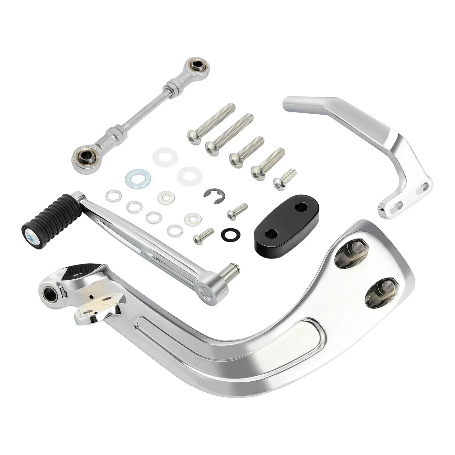 Chrome Mid Control Shift Side Set for Harley Sport Glide, Fat Bob, FXDR (18-25)
