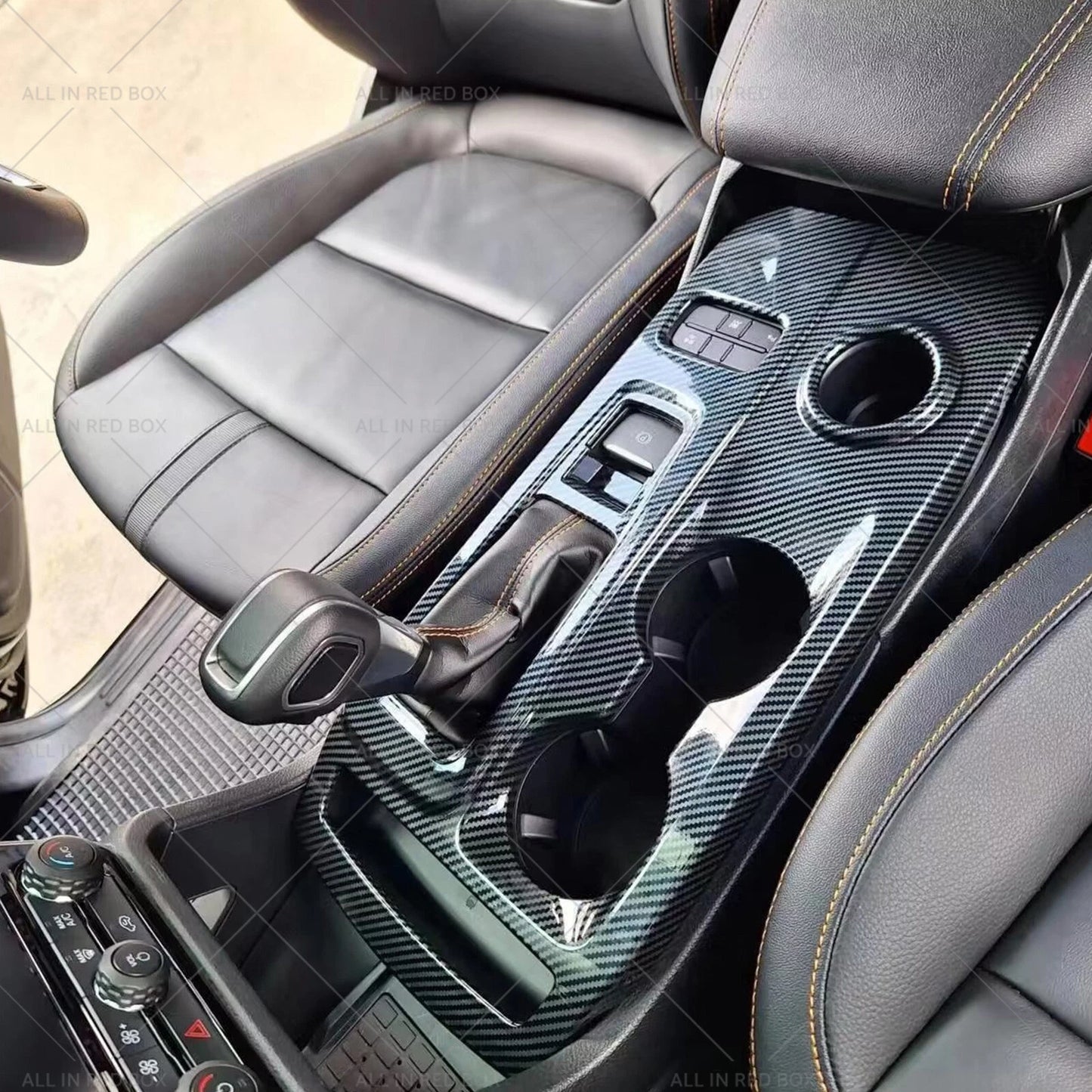 Carbon Gear Shifter Panel Console Protector Trim for Ford Ranger Raptor