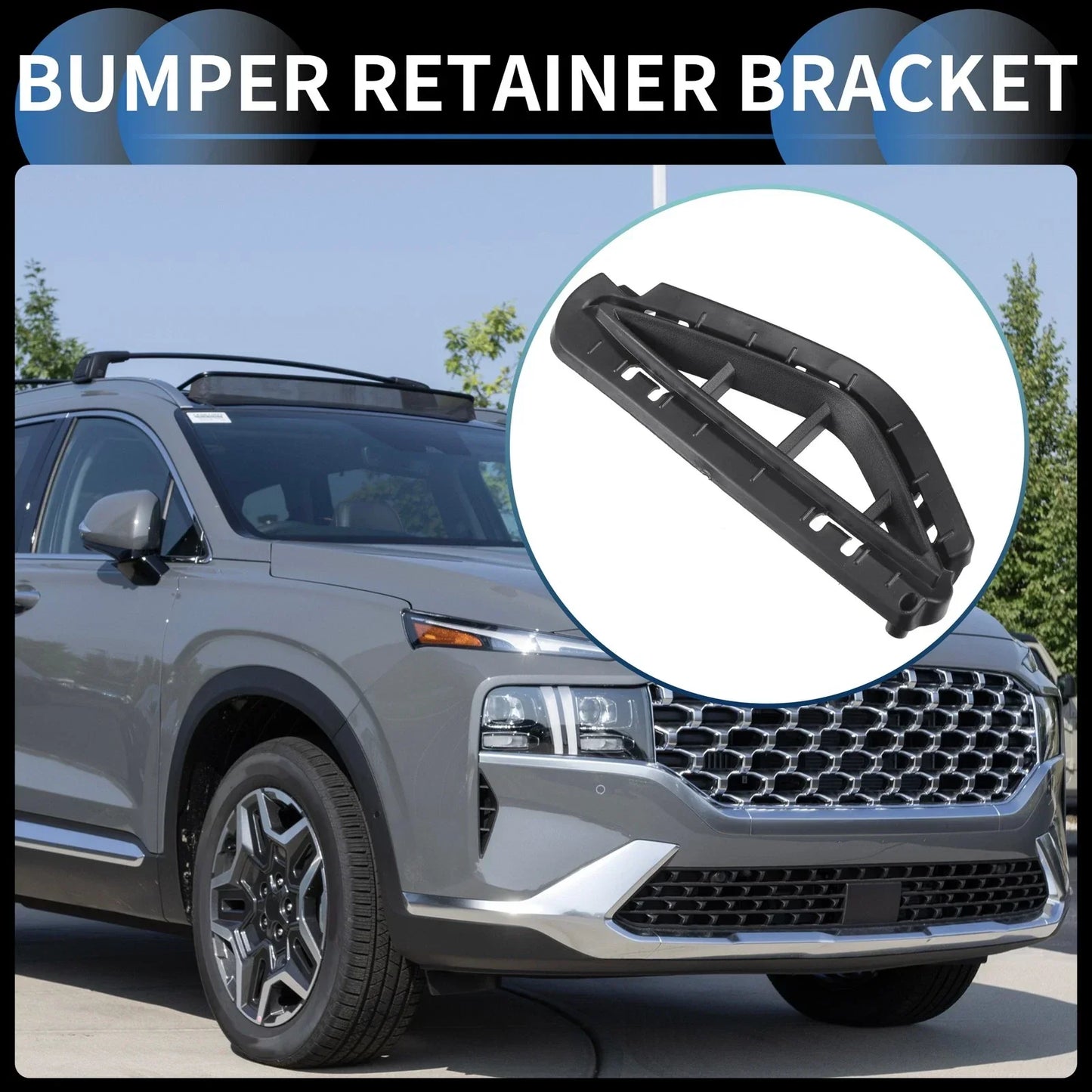 Left Front Bumper Retainer Bracket for Hyundai Santa Fe (2021-2023)
