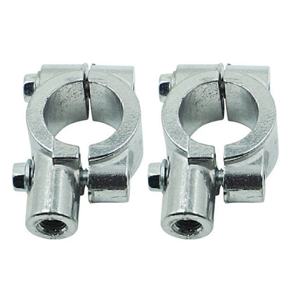25MM M10 Motorcycle Silver Handlebar Mirror Mount Holder Clamp