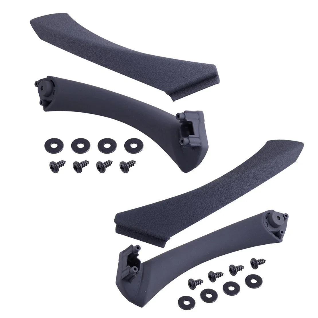 Black Rear Interior Door Trim Handle & Pull Cover for BMW E90 328i (2007-2013)