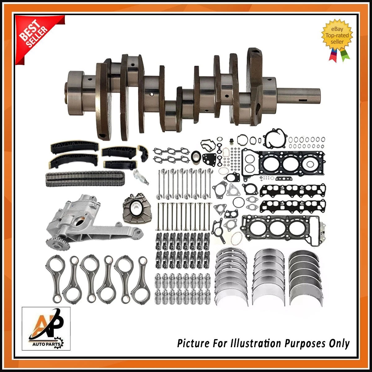 Crankshaft Engine Rebuild Kit Replacement for Mercedes Sprinter OM642 (2010–2018)