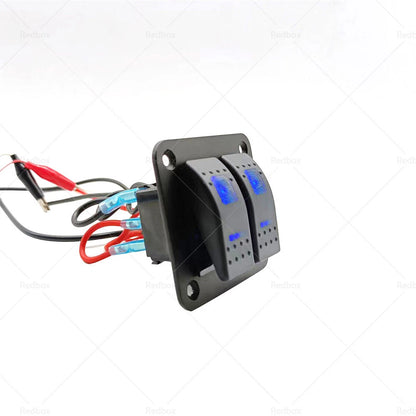 Waterproof Blue LED Rocker Switch Panel for Boat Car
