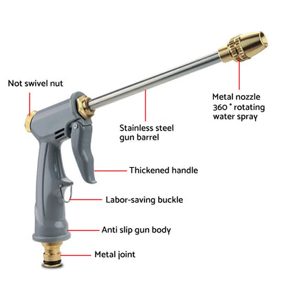 High Pressure Water Hose Nozzle for Garden Car Wash