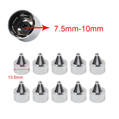 10 x Head Bolt Cover Spike Caps for Harley Road King, Dyna