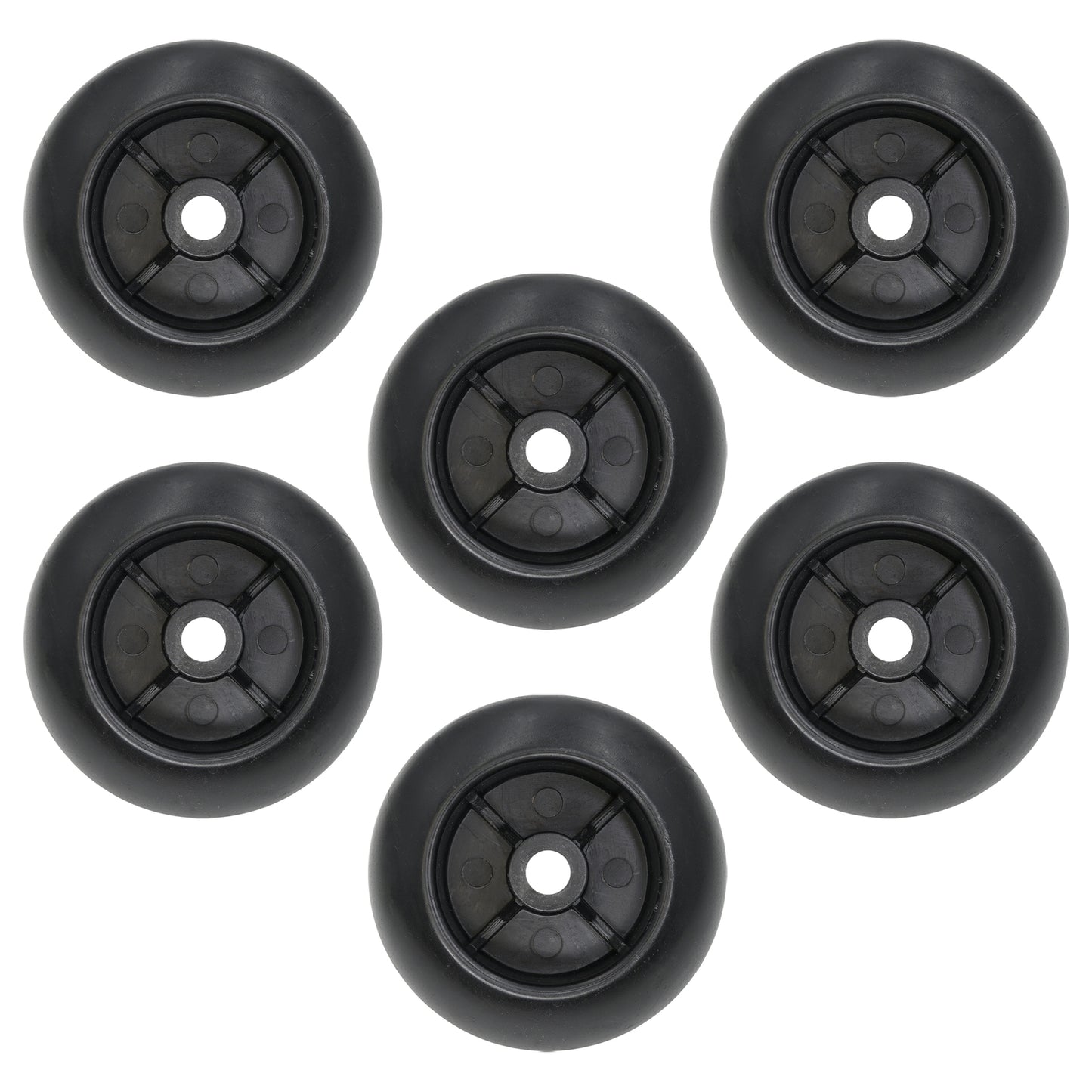 Anti-Scalp Roller Deck Wheel with Bolt Replacement for Hustler Mower (2005–2010)